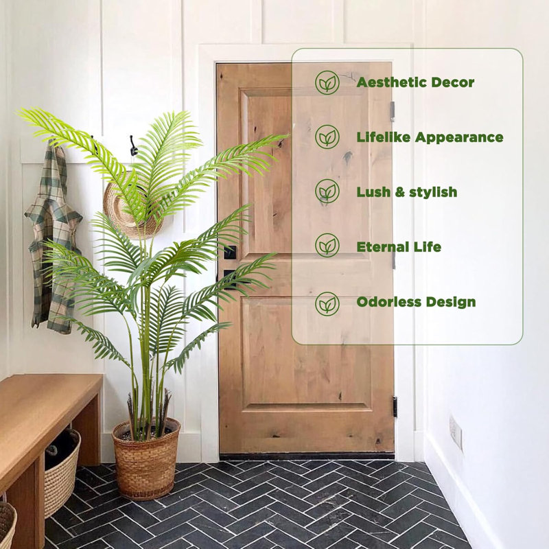 Palmier faux sagou de 63 pouces de style pot B en vert