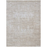 Hand Knotted Abstract Area Rug in Beige