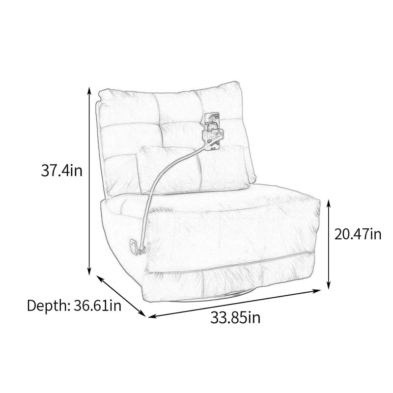 Fauteuil inclinable en similicuir Svala, Orange