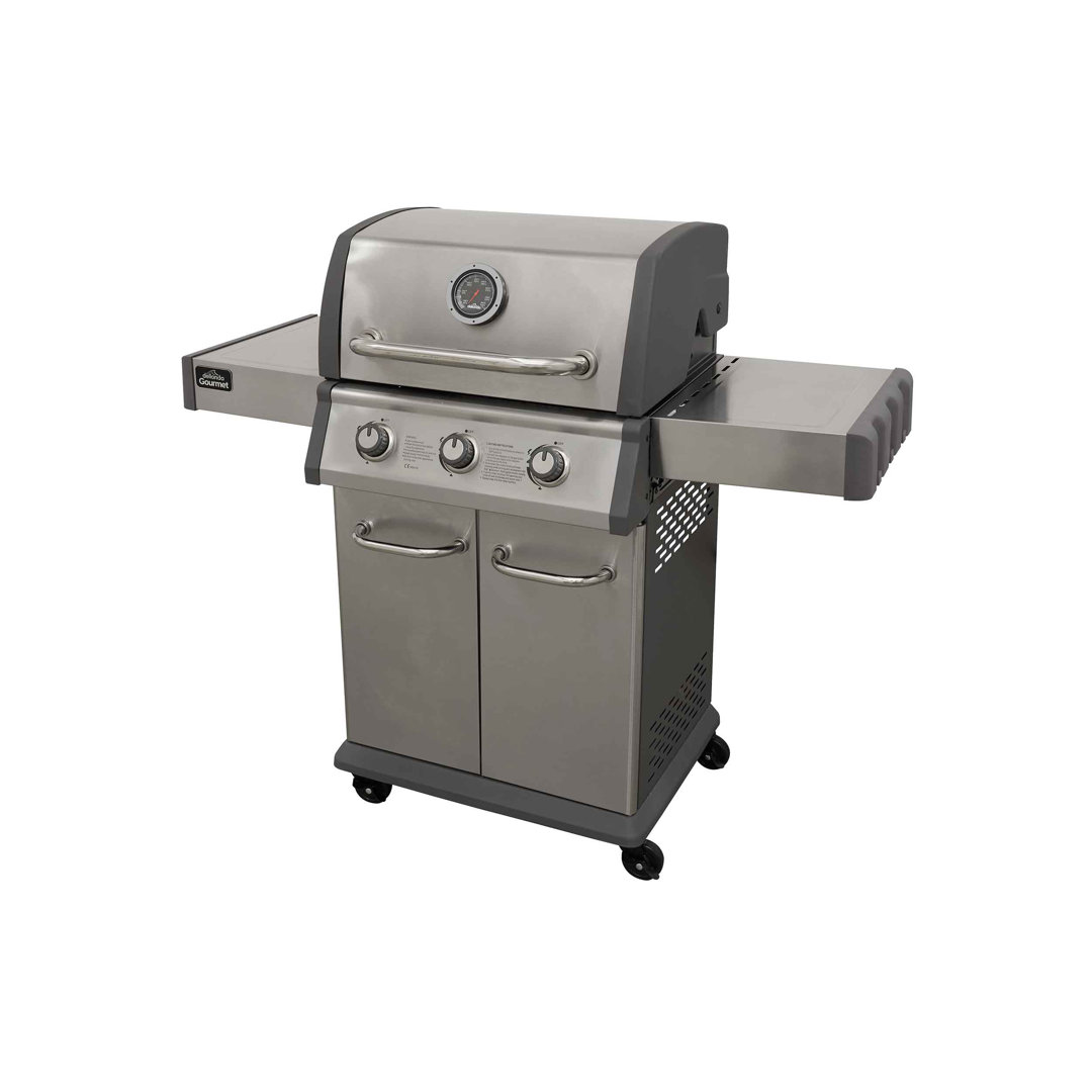 Gas BBQ Dellonda Countertop Liquid Propane Gas Grill with Side Burner and Cabinet