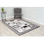 Tapis gris à motif géométrique Ajla-957016524