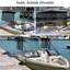 Dessus de bateau 54 po H 54 po: toile en polyuréthane marine 600D, rideaux latéraux translucides à fermeture à glissière, structure en aluminium de 1 po, soleil imperméable (version rideau latéral translucide)-125517069