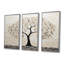 Silhouette d'arbre monochrome minimaliste - ensemble de salon d'art mural arbre-108318539-108318535