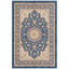 Tapis persan traditionnel audacieux en acacia, bleu marine, ivoire, or, vert et rose, lavable à la machine, antidérapant, à poils courts, adapté à l'intérieur et à l'extérieur, pour salon, chambre, salle à manger, entrée, couloir, bureau.-156681795