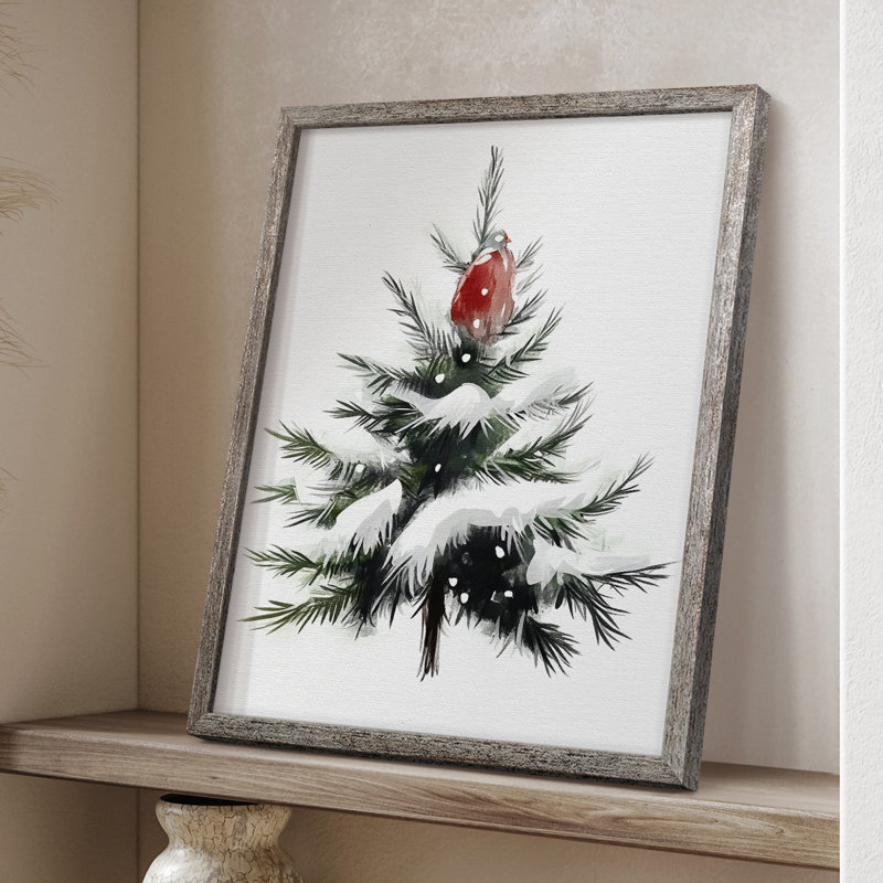 «Christmas Holiday Art», reproduction encadrée CECL - bois massif, H 11 po x l 9 po