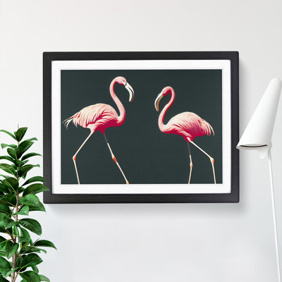 Shining Flamingos - Framed Print