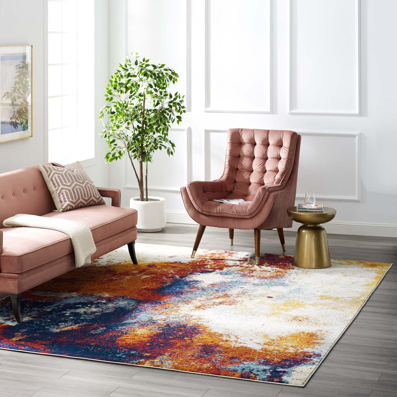 Modway Porch & Den Elshin Abstract Area Rug, Rectangle 8' x 10'