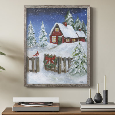 Cozy Christmas Framed Print - Solid Wood