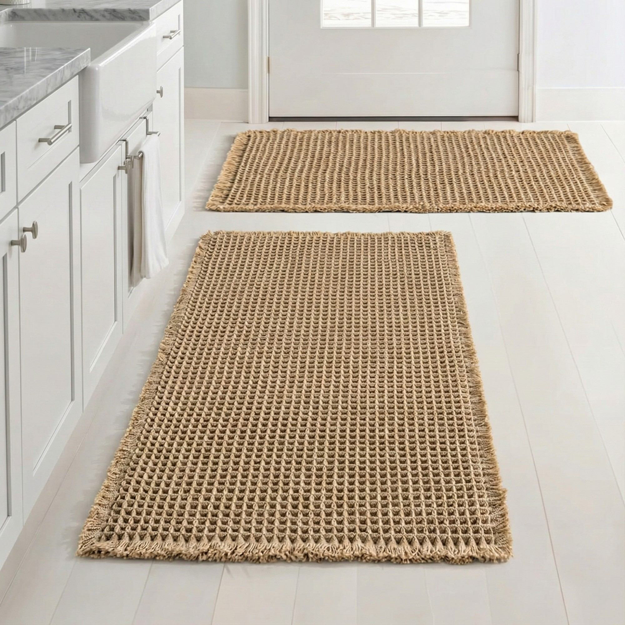 Waffle Rug Prep & Savour Bohemian Waffle Weave 18x30'' 2-piece Bathroom Rug Set ...