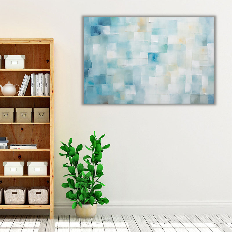 «Aquamarine Odyssey - Reproduction d'art sur toile», H 24 po x l 36 po