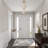 1 - Light Semi Flush Mount with White Jade Glass