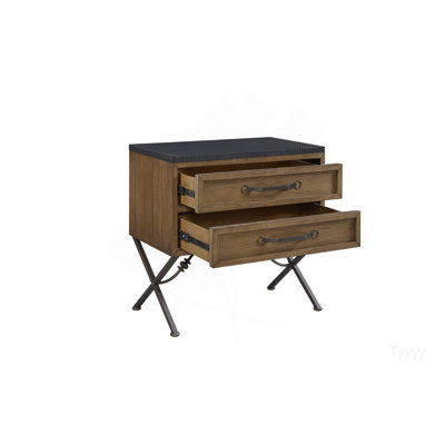 2 Drawer Nightstand - Almond