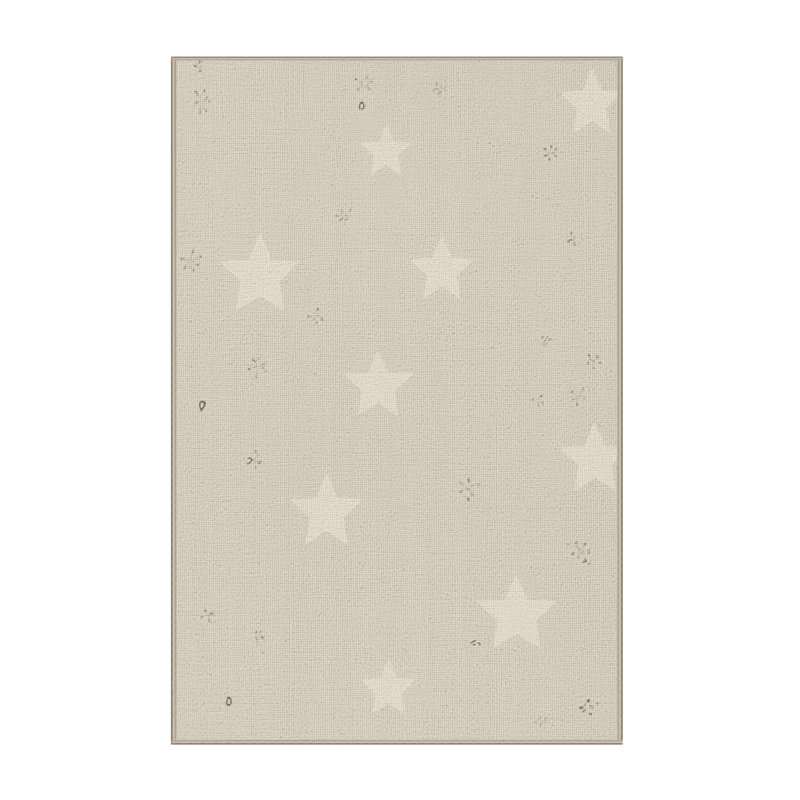 Soft Plush Etzel July 4Th Modern & Contemporary Abstract Area Rug in Beige – Beige Binding, 3x5