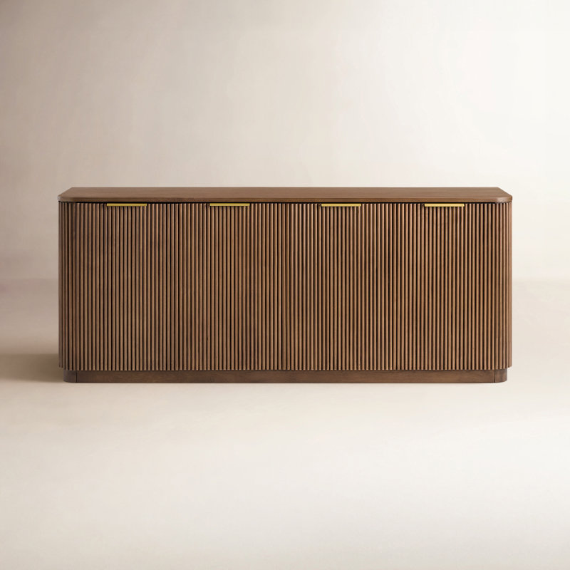Nova 73.5" Sideboard, Brown Reeded Birch