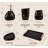 Black Bathroom Accessories Set