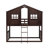 Twin Over Twin House Bunk Bed With Ladder, Wood Bed-Espresso-530295813