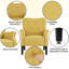Canapé simple rembourré capitonné avec accoudoirs et pieds en bois 29 po Azani-924961106