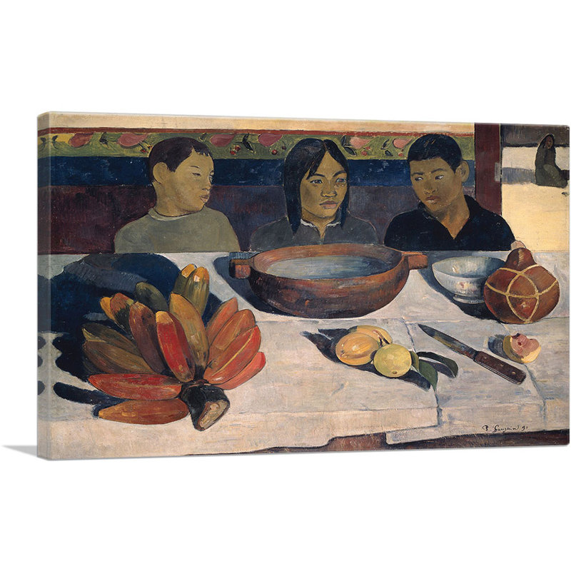 «The Meal Bananas 1891», reproduction, H 12 po x l 18 po x P 0,75 po