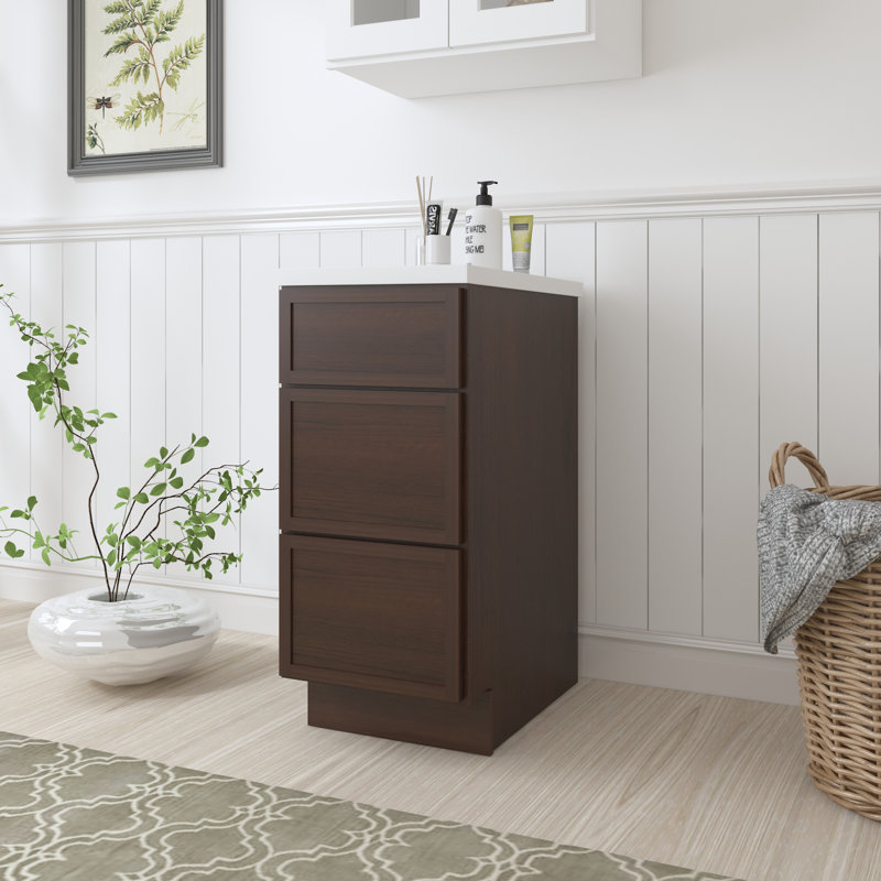 15'' Single Bathroom Vanity Base Only, Brown