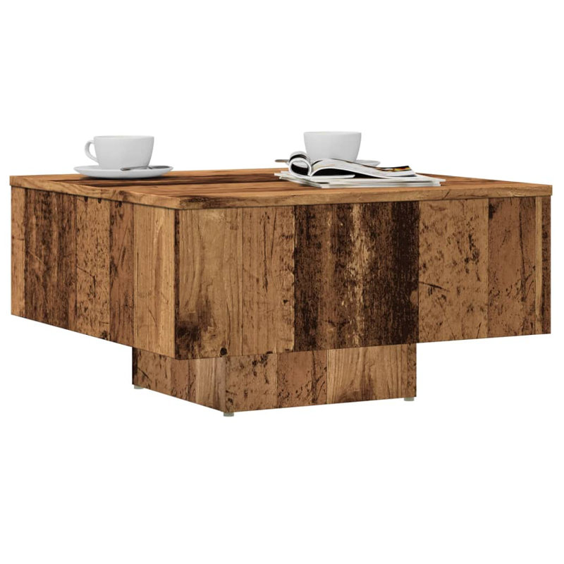 Etana Pedestal Coffee Table, Old Wood