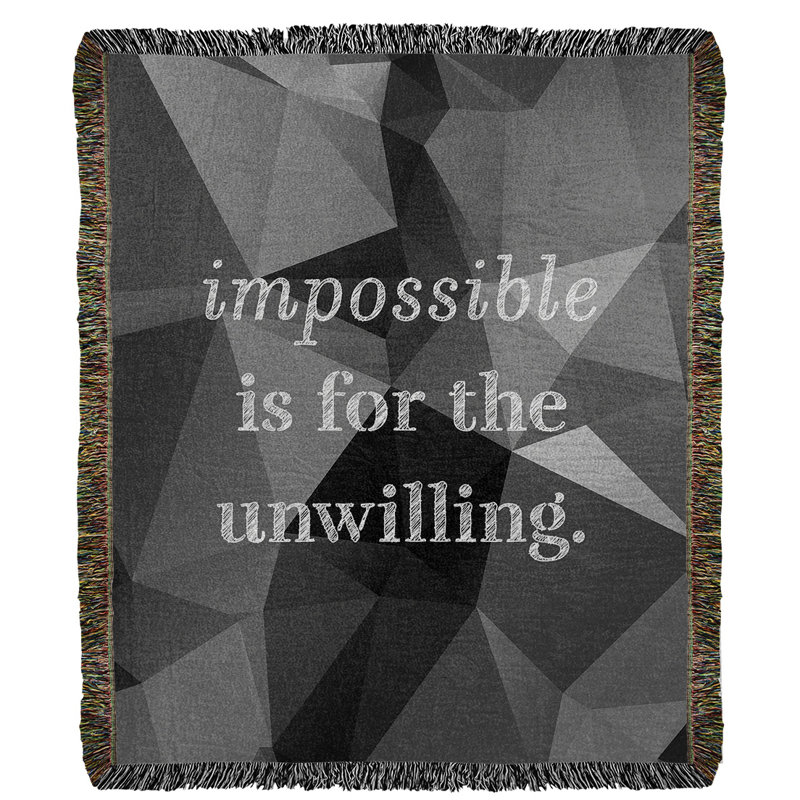 Hand Woven Throw Blanket, 60" L x 50" W, Onyx