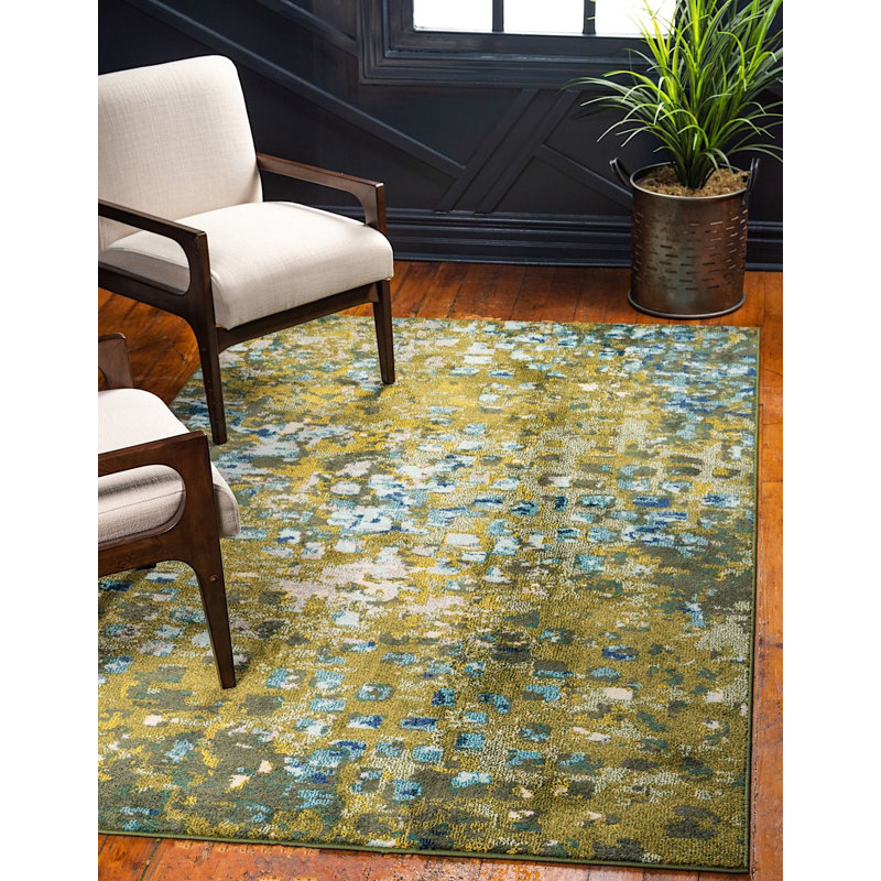 Tapis géométrique Meadow, Rectangle 7 pi x 10 pi