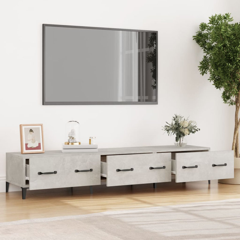 Jaleyza TV Cabinet 150x34,5x30 cm Engineered Wood, Concrete Grey