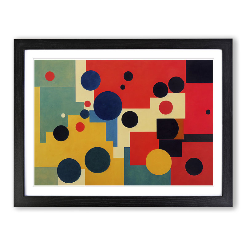 XH1022-8883X The Astonishing Modern Abstract Art - Single Picture Frame Print, Black, 25cm H x 34cm W x 2cm D