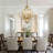 Bronze Geometric Metal Six-light Pendant Light