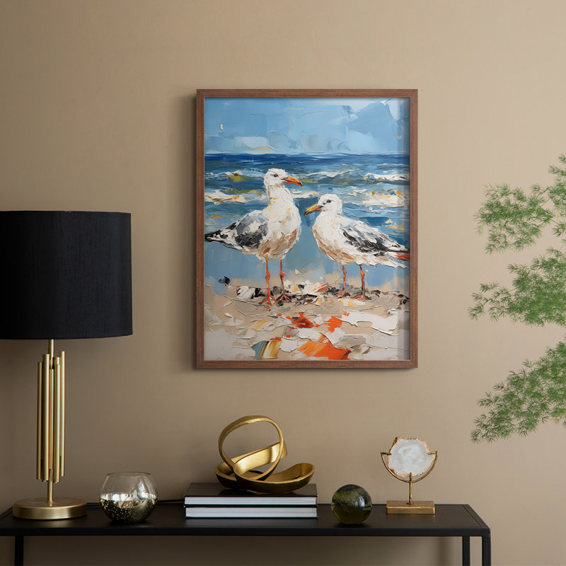 NAUTICAL Series CDLxxIV, reproduction encadrée - bois massif, H 11 po x l 9 po, Noyer
