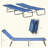 2 Piece Folding Chaise Lounge Pool Chairs, Outdoor Sun Tanning Chairs With 5-Level Reclining Back, Steel Frame For Beach, Yard, Patio-169268506