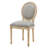 20" H Mid Century Modern Upholstered Linen Side Chair  King Louis Back Solid Wood Dining  Chairs-205656327