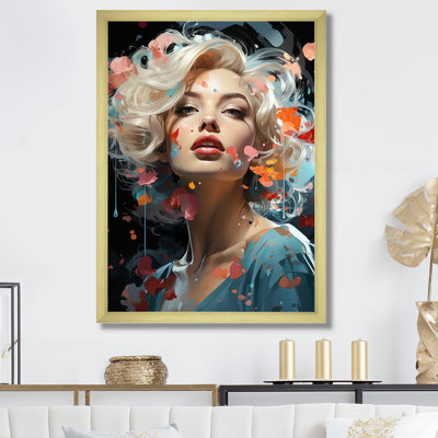 «Blue Marilyn Monroe Glamour Portrait III», art sur toile