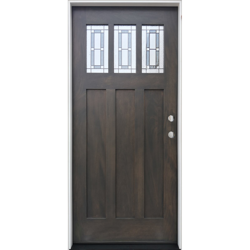36'' x 80'' Glass Wood Front Entry Doors
