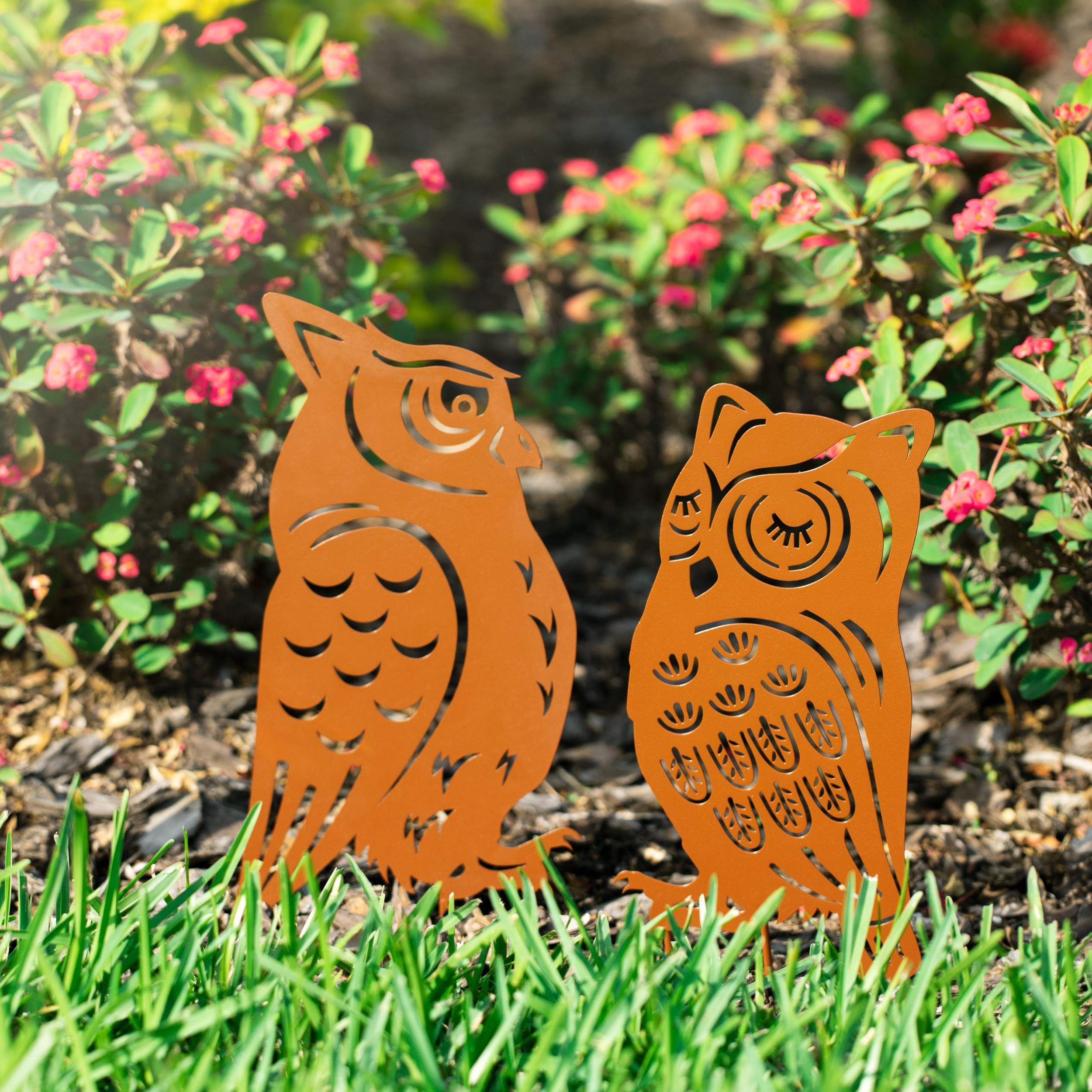 Arlmont & Co. Outdoor Metal Owl Decorative Stake | Wayfair