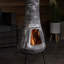 Hourglass Clay Wood Burning Smokeless Chimnea-501519228-501519230