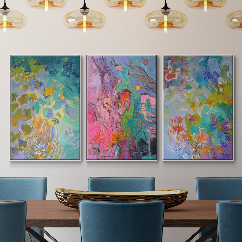 «Let Me Bloom I Am», 3 pièces, H 24 po x l 48 po x P 2 po, Blanc