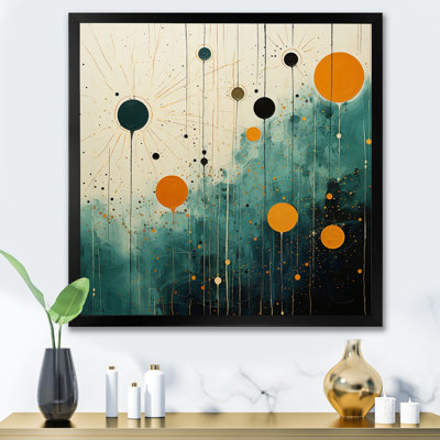 Colourful Mid Century Minimalist Oasis III - Abstract Collages Canvas Prints