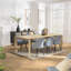 Eliass Extendable Oak Solid Wood Dining Table