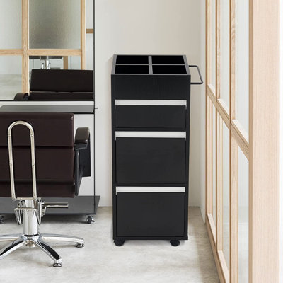 Kristiena Salon Trolley with Drawers Barber Cart Storage Cabinet