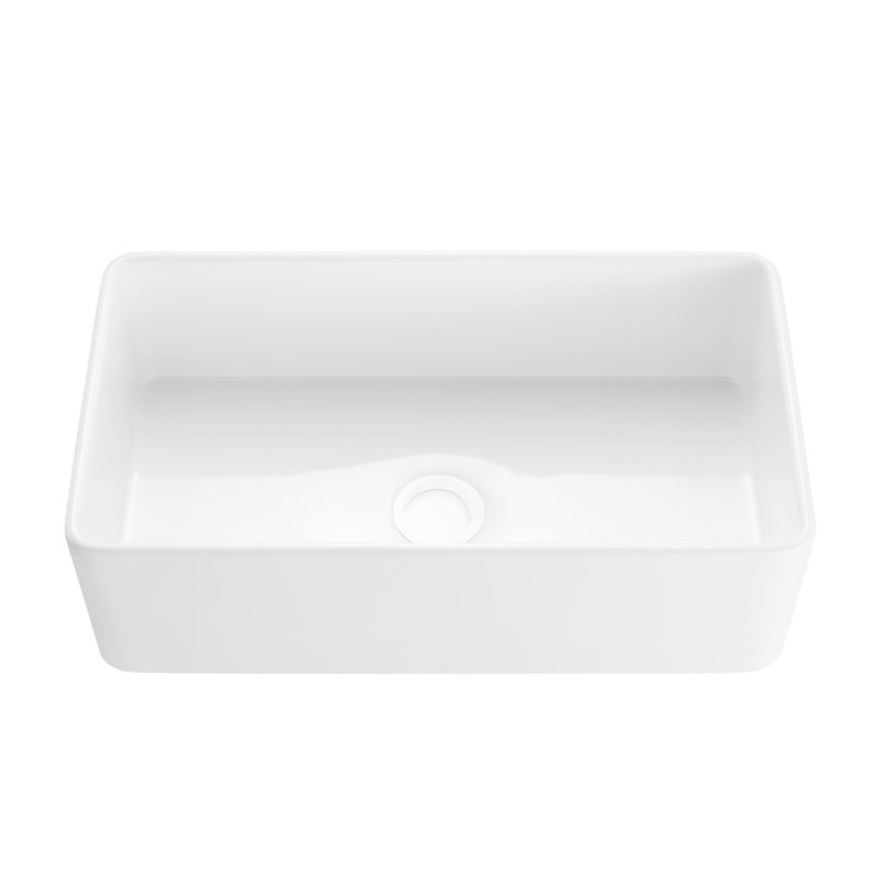 Single Bowl Fireclay Kitchen Sink, 33" H x 18" W x 10" D
