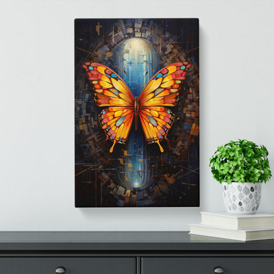 Butterfly Futurism Art No.2 - Wrapped Canvas