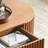 51.18'' Oval Wood Coffee Table With Drawer-459285546