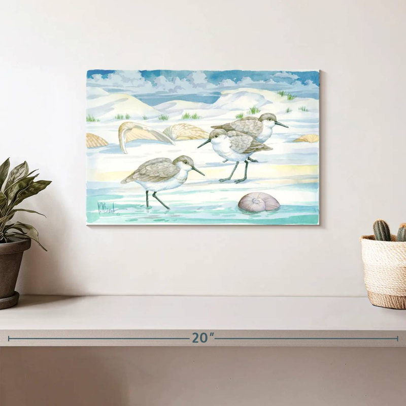 Shell Island Sandpipers, 8" H x 12" W