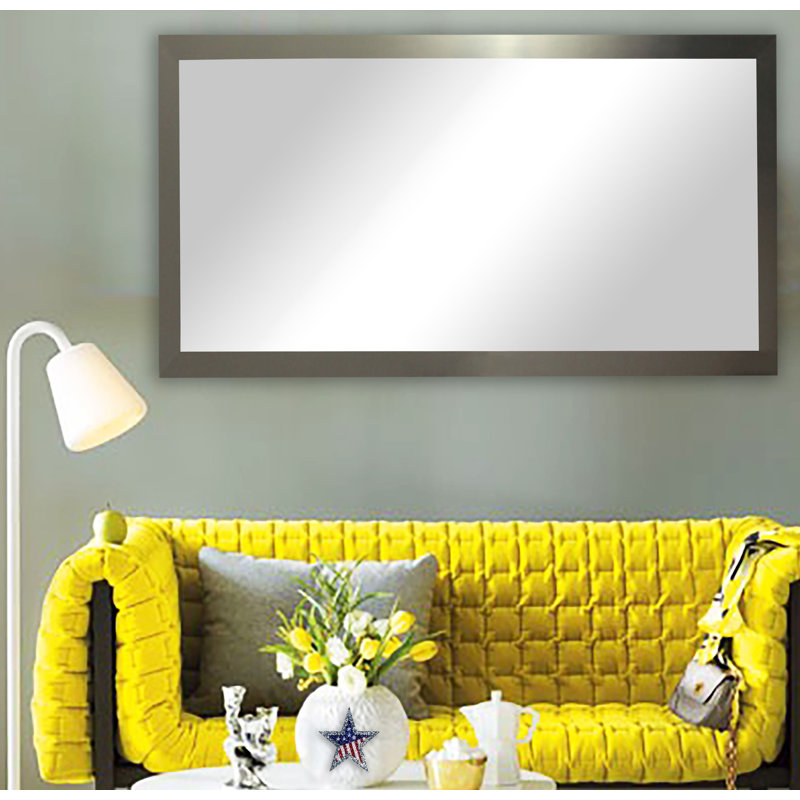 Miroir de salle de bain moderne et contemporain Tanem, H 31,5 po x l 79 po