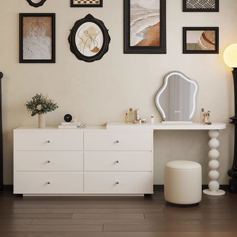 Commode créative rétro, Blanc cassé