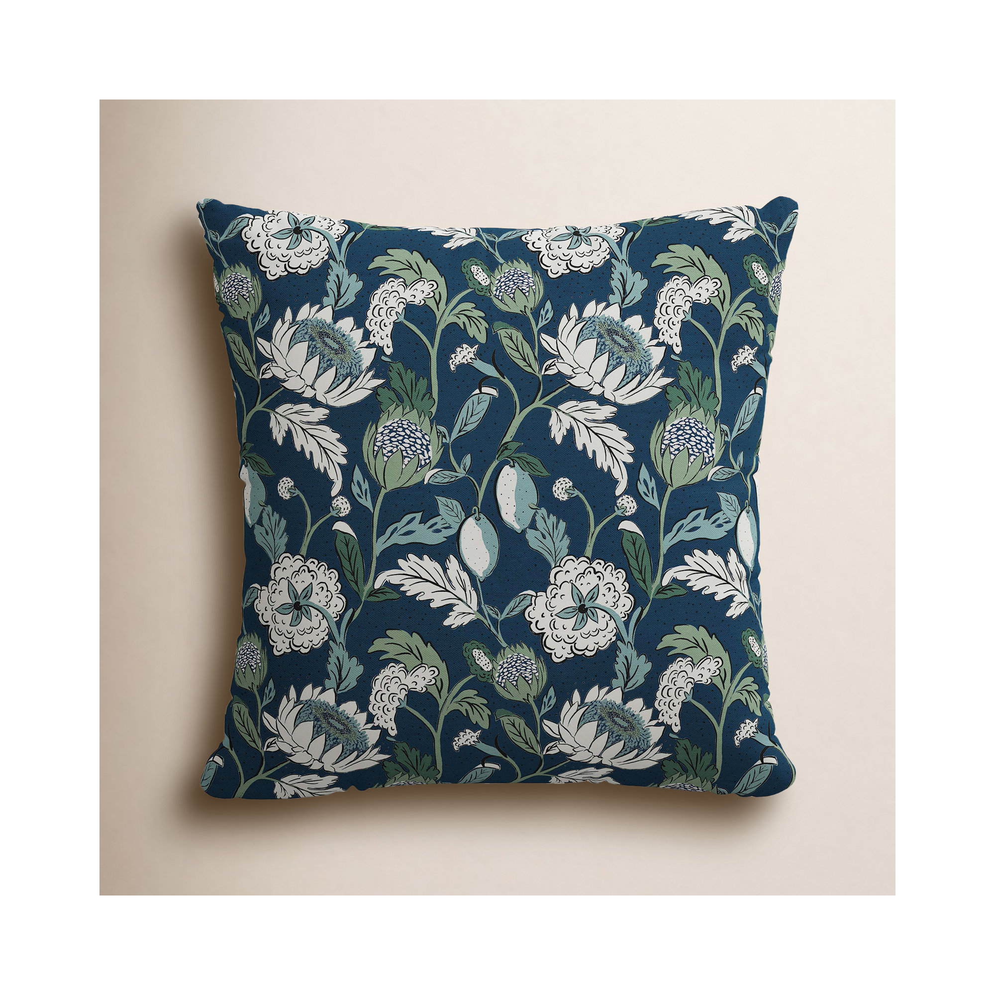 Arkins Floral Cotton Throw Pillow, Cover, Dottie Floral Weathered Rose OGA, 22