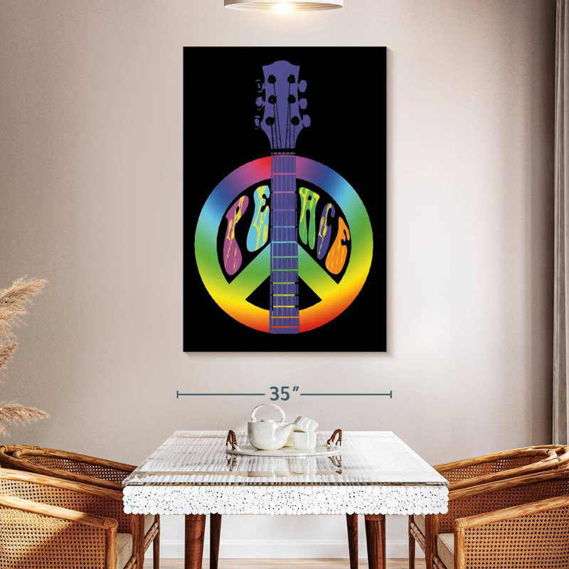 Khadjiah Peace Guitar, 51" H x 34" W