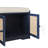 Rattan bench with storage cabinet