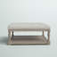 Table basse avec rangement en bois massif Athena-32410005